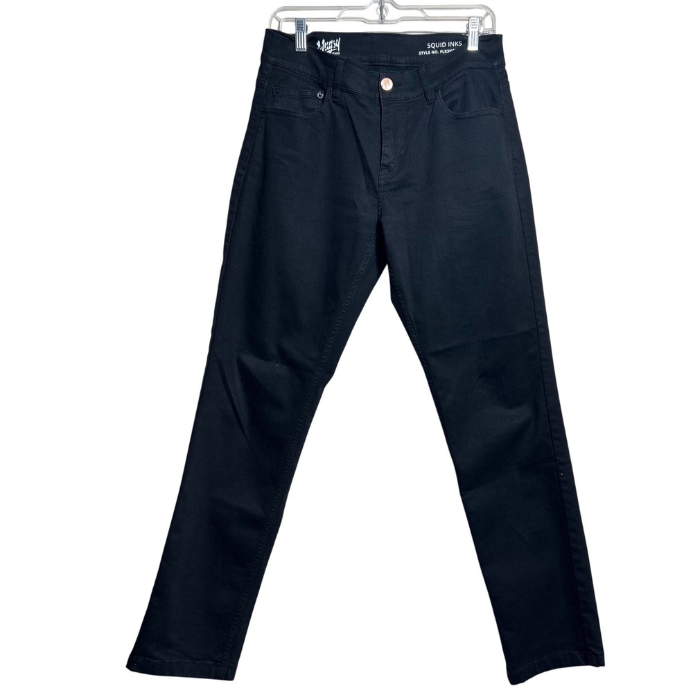 Mugsy Jeans Squid Inks Mens 30x30 Black Slim Tapered Stretch Pants FLX3NSQ-30X30